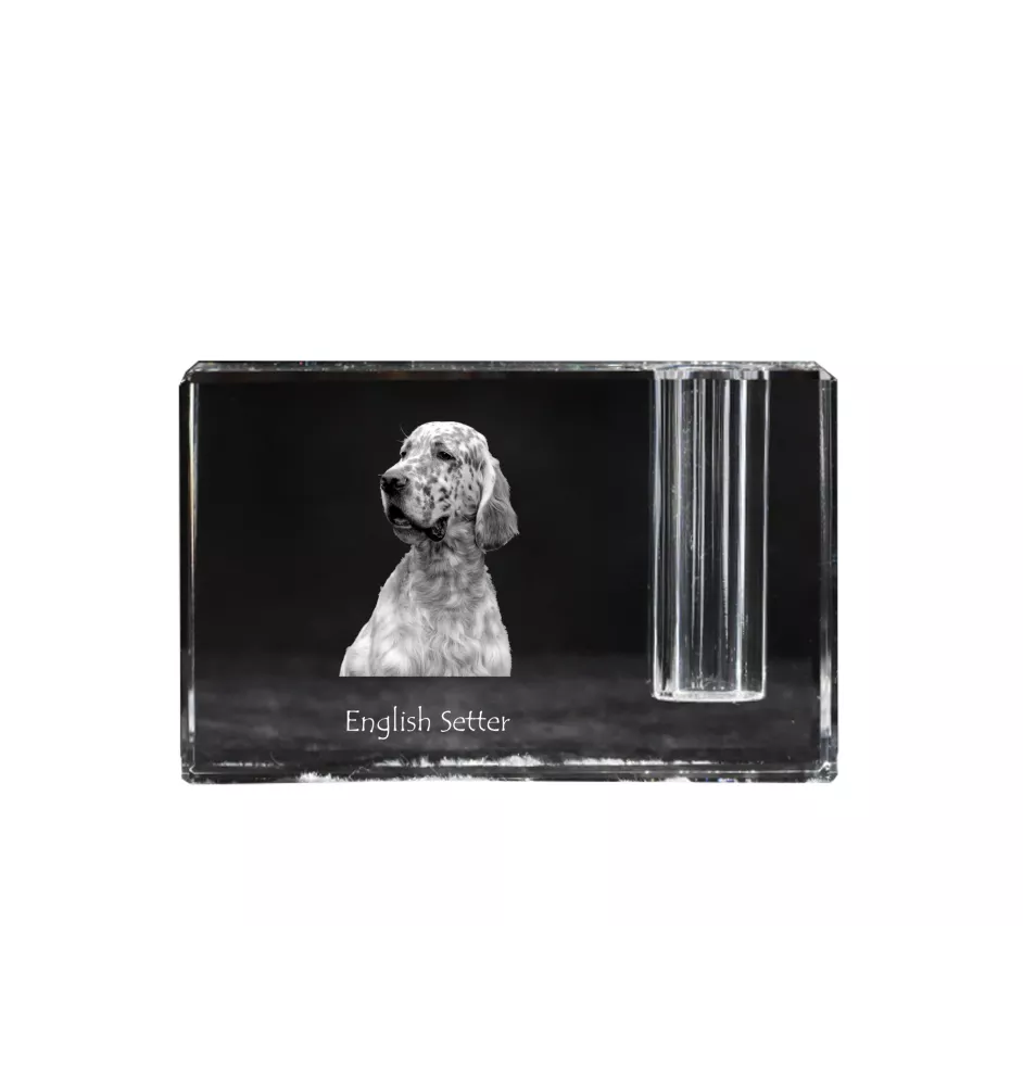 Seter angielski penholder kryształowy z psem Art-Dog