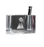 Setter anglais, Setter laverack - Porte-stylos, organiseur en cristal avec photo de chien, décoration de bureau unique par la marque Art-Dog