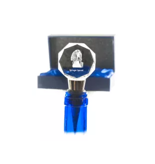English Springer Spaniel - Bottle stopper, crystal wine stopper with photo, personalised gift for bartender by Art-Dog brand