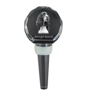 English Springer Spaniel - Kristallflaschenverschluss, einzigartiger Weinverschluss mit Foto, personalisiertes Geschenk für Sommelier der Marke Art-Dog