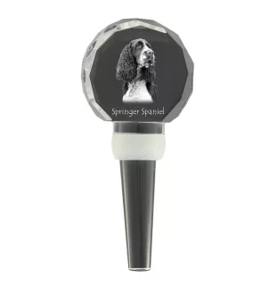 English Springer Spaniel, Springer anglais - Bouchon de bouteille en cristal, bouchon de vin unique avec photo, cadeau personnalisé pour sommelier par la marque Art-Dog