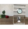English Springer Spaniel - glass clock with a photo, photo of a dog in crystal, personalized standing office clock by Art-Dog brand