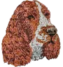 English Springer Spaniel, Springer anglais - écusson en forme de chien, patch brodé, décoration unique pour sac à dos de la marque Art-Dog