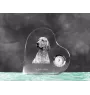 English setter, Lawerack, Laverack - crystal clock with a dog picture, heart-shaped shelf clock, personalized standing clock by Art-Dog brand