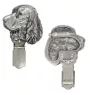 English Springer Spaniel - Brosche mit Clip, Startnummernhalter, versilberte Anstecknadel für Hundeausstellungen der Marke Art-Dog