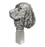 English Springer Spaniel - Brosche mit Clip, Startnummernhalter, versilberte Anstecknadel für Hundeausstellungen der Marke Art-Dog