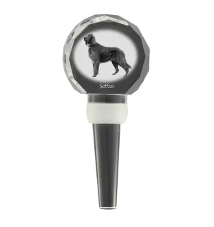English Setter, Englischer Setter I - Kristallflaschenverschluss, einzigartiger Weinverschluss mit Foto, personalisiertes Geschenk für Sommelier der Marke Art-Dog