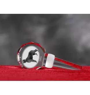 English Setter, Englischer Setter I - Kristallflaschenverschluss, einzigartiger Weinverschluss mit Foto, personalisiertes Geschenk für Sommelier der Marke Art-Dog