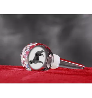 English Setter, Englischer Setter I - Kristallflaschenverschluss, einzigartiger Weinverschluss mit Foto, personalisiertes Geschenk für Sommelier der Marke Art-Dog