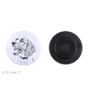 English Springer Spaniel Magnet mit einem Hundepfotenabdruck, außergewöhnlich leicht, starker Magnet, handgefertigtes Produkt der Marke Art-Dog