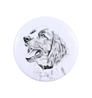 English Springer Spaniel, Springer anglais - aimant avec un œil de chien, exceptionnellement léger, aimant puissant, produit fabriqué à la main par la marque Art-Dog