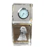 English Setter, Englischer Setter - Kristalluhr mit Foto, Hundebild im Kristall, personalisierte Schreibtischuhr von Art-Dog.