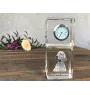 English setter, Lawerack, Laverack - crystal clock with a photo, a photo of a dog in crystal, personalized desk clock by Art-Dog brand