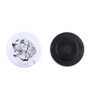 English Springer Spaniel Magnet mit einem Hundepfotenabdruck, außergewöhnlich leicht, starker Magnet, handgefertigtes Produkt der Marke Art-Dog