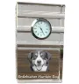 Entlebucher Sennenhund - Glasuhr mit Foto, Foto eines Hundes im Kristall, personalisierte Tischuhr für das Büro der Marke Art-Dog