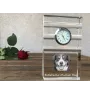 Bouvier de l'Entlebuch - une horloge en verre avec une photo, une photo de chien dans un cristal, une horloge de bureau personnalisée de la marque Art-Dog