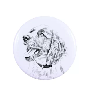 English Springer Spaniel - Anstecknadel mit Ihrem Hund, fügen Sie Ihr eigenes Foto hinzu, Marke Art-Dog