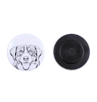 Entlebucher Sennenhund Magnet mit einem Hundepfotenabdruck, außergewöhnlich leicht, starker Magnet, handgefertigtes Produkt der Marke Art-Dog