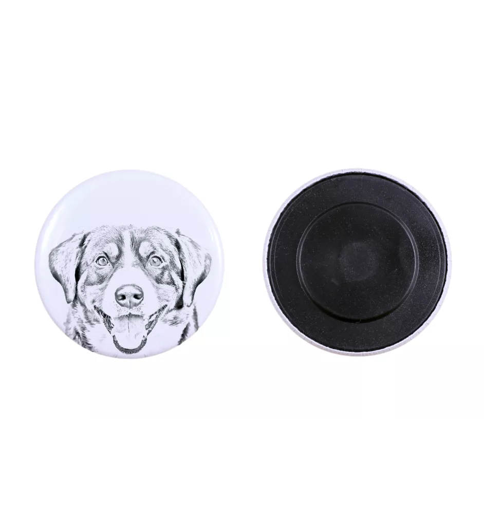 Entlebucher Sennenhund Magnet mit einem Hundepfotenabdruck, außergewöhnlich leicht, starker Magnet, handgefertigtes Produkt der Marke Art-Dog