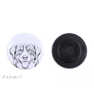 Entlebucher Sennenhund Magnet mit einem Hundepfotenabdruck, außergewöhnlich leicht, starker Magnet, handgefertigtes Produkt der Marke Art-Dog