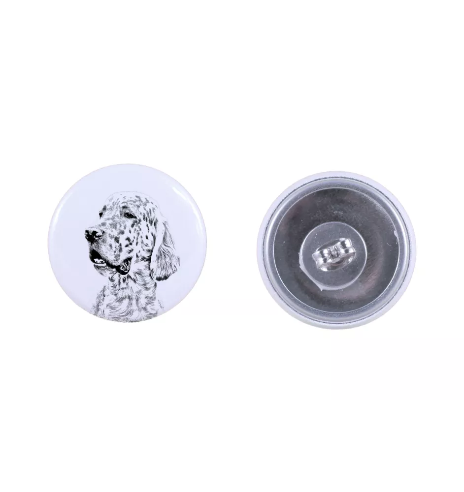 Setter anglais, Setter laverack - boucles d'oreilles uniques avec un chien, votre animal de compagnie sur un porte-clés, marque propre Art-Dog