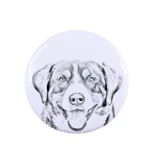 Entlebucher Mountain Dog, Entelbuch Cattle Dog - pin with your dog, add your own photo, Art-Dog brand