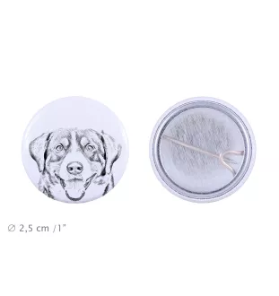Entlebucher Mountain Dog, Entelbuch Cattle Dog - pin with your dog, add your own photo, Art-Dog brand