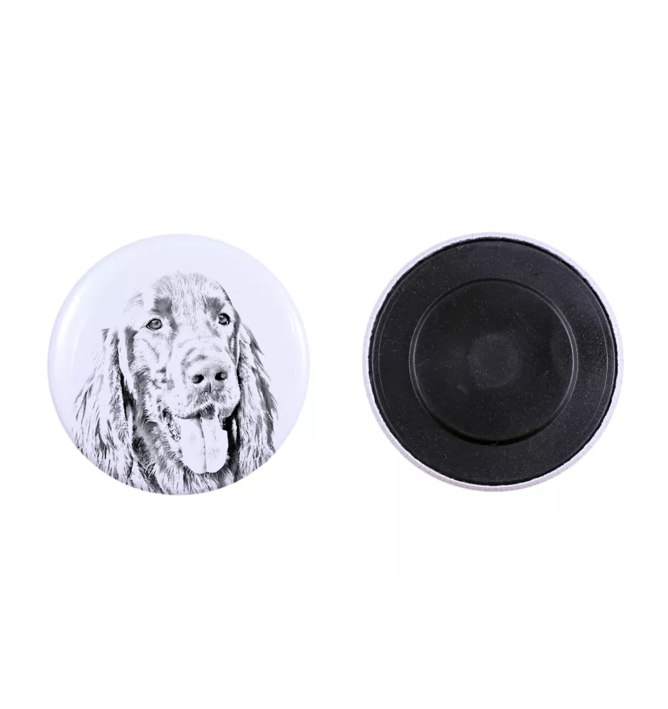 English Setter, Englischer Setter I Magnet mit einem Hundepfotenabdruck, außergewöhnlich leicht, starker Magnet, handgefertigtes Produkt der Marke Art-Dog