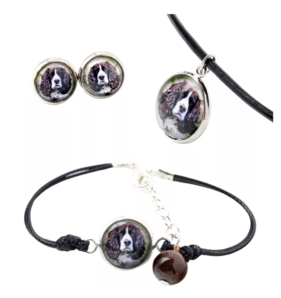 English Springer Spaniel - Schmuckset in einer Schachtel, Halskette, Ohrringe, Armband, Produkte der Marke Art-Dog