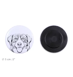 Entlebucher Sennenhund Magnet mit einem Hundepfotenabdruck, außergewöhnlich leicht, starker Magnet, handgefertigtes Produkt der Marke Art-Dog