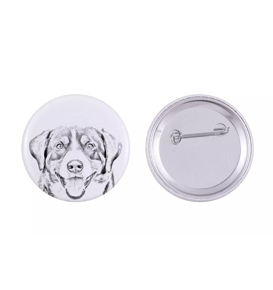 Entlebucher Sennenhund - Anstecknadel mit Ihrem Hund, fügen Sie Ihr eigenes Foto hinzu, Marke Art-Dog