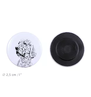 English Setter, Englischer Setter Magnet mit einem Hundepfotenabdruck, außergewöhnlich leicht, starker Magnet, handgefertigtes Produkt der Marke Art-Dog