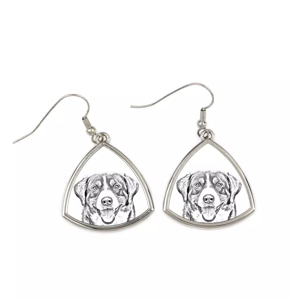 Bouvier de l'Entlebuch - boucles d'oreilles avec chien, boucles d'oreilles pendantes avec photo, bijoux personnalisés avec impression de la marque Art-Dog
