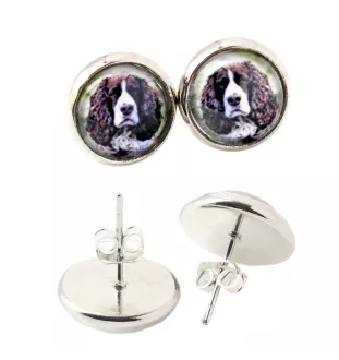 English Springer Spaniel - Ohrringe in einer Schachtel, Ihr Foto, handgefertigter Schmuck, Eigenmarke von Art-Dog.