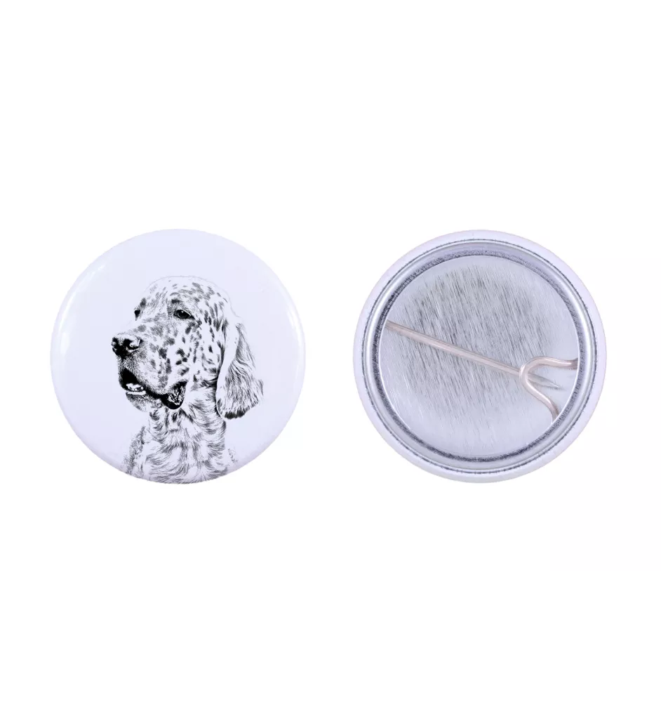 Setter anglais, Setter laverack - badge avec votre chien, ajoutez votre propre photo, marque Art-Dog