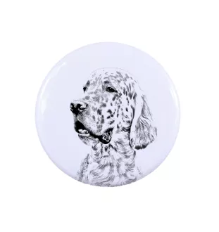 Setter anglais, Setter laverack - badge avec votre chien, ajoutez votre propre photo, marque Art-Dog