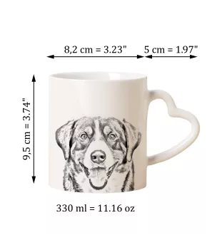 Bouvier de l'Entlebuch - tasse avec chien, une tasse adorable avec une anse en forme de cœur, un cadeau universel de la marque Art-Dog