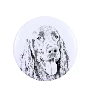 Setter anglais, Setter laverack I - aimant avec un œil de chien, exceptionnellement léger, aimant puissant, produit fabriqué à la main par la marque Art-Dog
