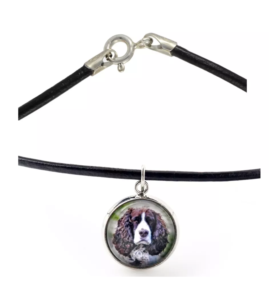 Springer spaniel angielski naszyjnik w pudełku ze zdjęciem Art-Dog