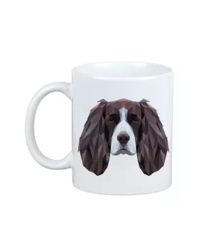 English Springer Spaniel, Springer anglais - tasse avec une photo et un motif de chien géométrique Art-Dog
