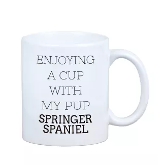 English Springer Spaniel - cup with a geometric dog image and the inscription Art-Dog