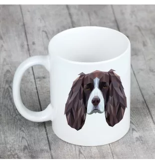 English Springer Spaniel - Becher mit einem Bild und dem Schriftzug geometrischer Hund Art-Dog
