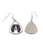 English Springer Spaniel - earrings with a picture and the inscription geometric dog Art-Dog