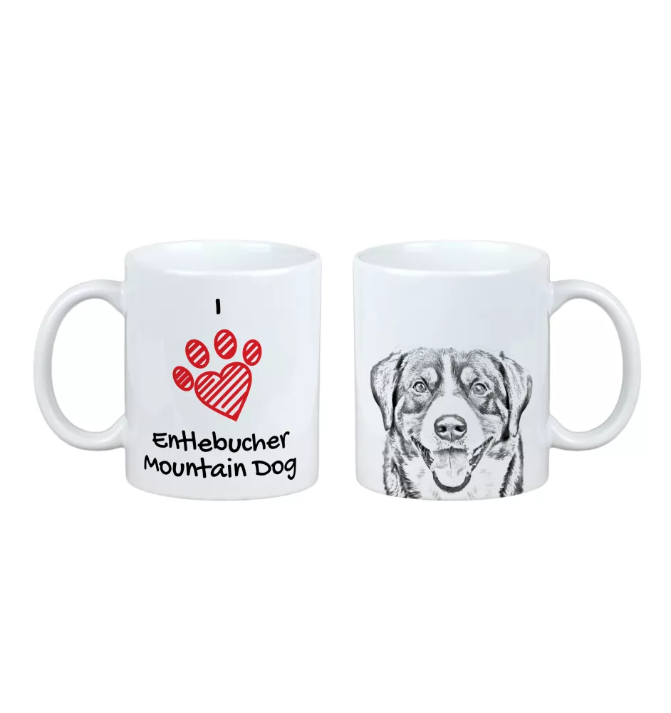 Entlebucher Mountain Dog, Entelbuch Cattle Dog - cup with a dog, cute cup with graphics, a gift with your photo from the Art-Dog brand