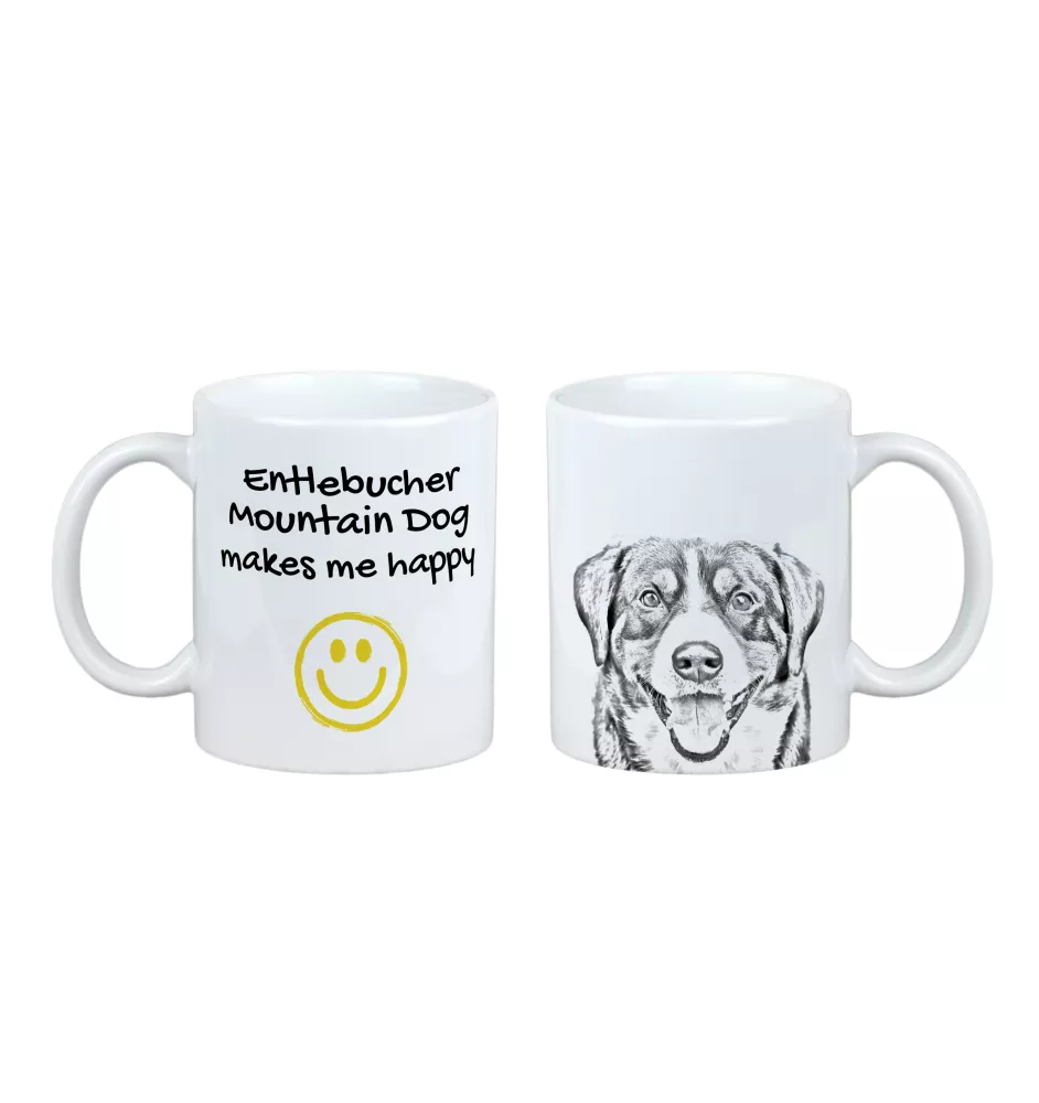 Entlebucher Sennenhund - Tasse mit Hund, fröhliche Tasse für Hundeliebhaber, personalisiertes Geschenk der Marke Art-Dog
