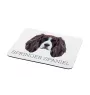 English Springer Spaniel - geometrisches Mauspad mit Bild und Aufschrift von Art-Dog