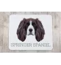 English Springer Spaniel, Springer anglais - tapis de souris géométrique avec photo et inscription Art-Dog