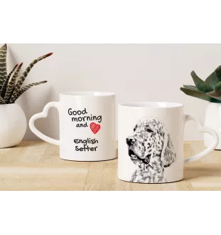 Setter anglais, Setter laverack - tasse avec chien, une tasse adorable avec une anse en forme de cœur, un cadeau universel de la marque Art-Dog