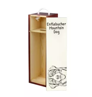 Entlebucher Sennenhund - Weinbox mit Hund, Alkoholbox mit Grafik, personalisierte Geschenkbox der Marke Art-Dog