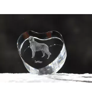 Seter angielski serce kryształowe z psem Art-Dog